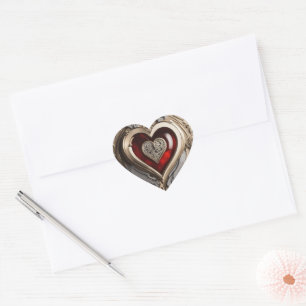 Steampunk Heart - Intrinsieke mechanische liefde Hart Sticker