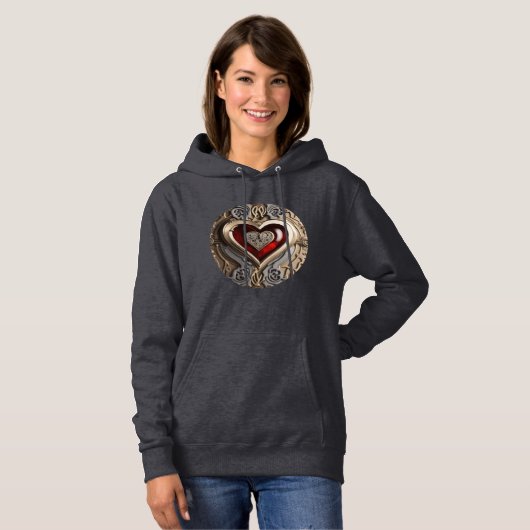 Steampunk Heart - Intrinsieke mechanische liefde Hoodie (Voorkant volledig)