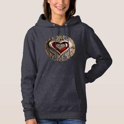 Steampunk Heart - Intrinsieke mechanische liefde Hoodie (Voorkant)