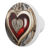 Steampunk Heart - Intrinsieke mechanische liefde Keramische Knop (Rechts)