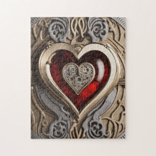 Steampunk Heart - Intrinsieke mechanische liefde Legpuzzel