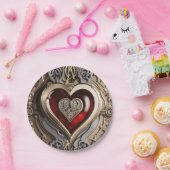 Steampunk Heart - Intrinsieke mechanische liefde Papieren Bordje (Feest)