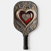 Steampunk Heart - Intrinsieke mechanische liefde Pickleball Paddle (Voorkant)