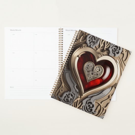 Steampunk Heart - Intrinsieke mechanische liefde Planner (Display)