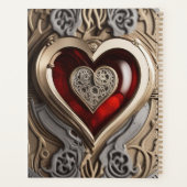 Steampunk Heart - Intrinsieke mechanische liefde Planner (Achterkant)