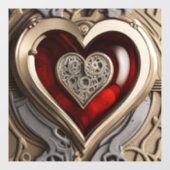 Steampunk Heart - Intrinsieke mechanische liefde Raamsticker (Vel)