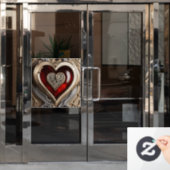 Steampunk Heart - Intrinsieke mechanische liefde Raamsticker (Kantoordeur)