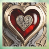 Steampunk Heart - Intrinsieke mechanische liefde Raamsticker (Vel 3)