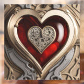 Steampunk Heart - Intrinsieke mechanische liefde Raamsticker (Vel 2)