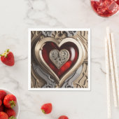 Steampunk Heart - Intrinsieke mechanische liefde Servet (Insitu)