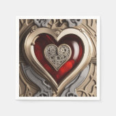 Steampunk Heart - Intrinsieke mechanische liefde Servet (Voorkant)