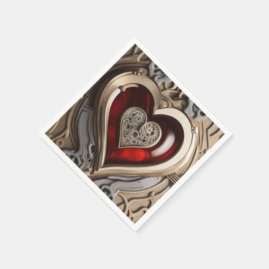 Steampunk Heart - Intrinsieke mechanische liefde Servet (Hoek)