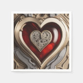 Steampunk Heart - Intrinsieke mechanische liefde Servet (Voorkant)