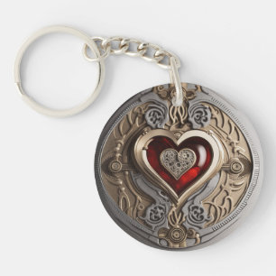 Steampunk Heart - Intrinsieke mechanische liefde Sleutelhanger