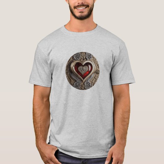 Steampunk Heart - Intrinsieke mechanische liefde T-shirt (Voorkant)