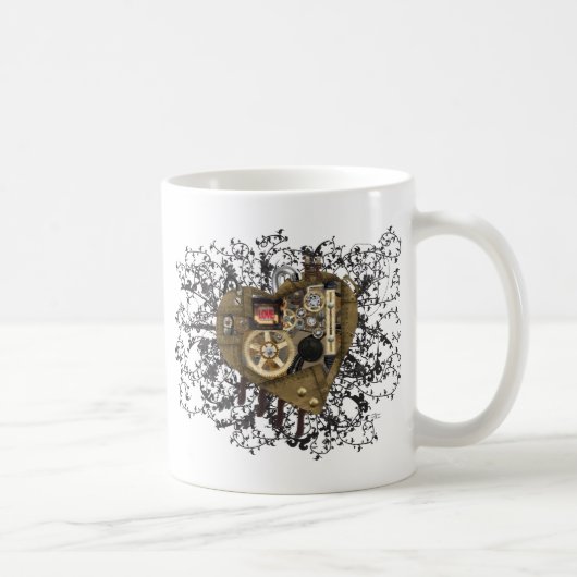 Steampunk Heart Love Koffiemok (Rechts)