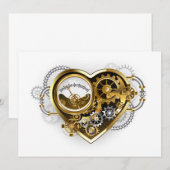 Steampunk Heart met een manometer (Voorkant / Achterkant)