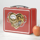 Steampunk Heart met een manometer (In situ)