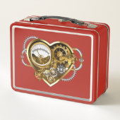 Steampunk Heart met een manometer (Achterkant)