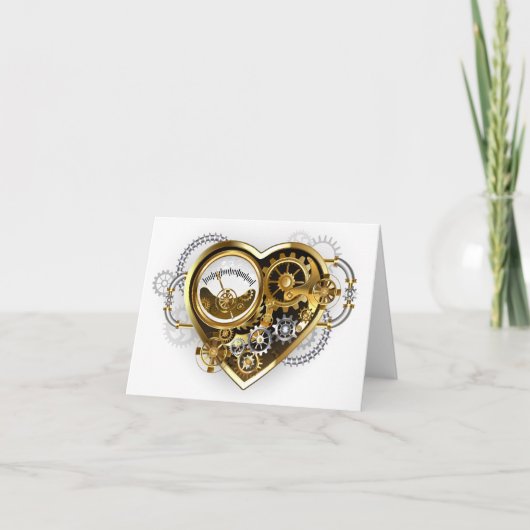 Steampunk Heart met een manometer (Voorkant)