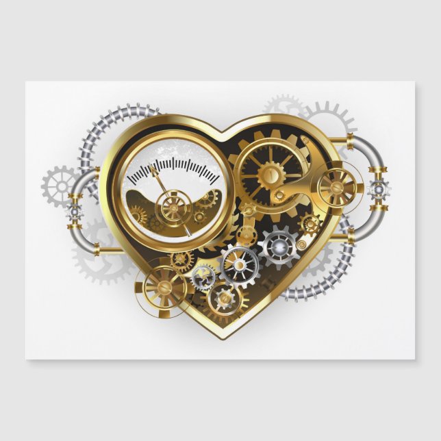 Steampunk Heart met een manometer (Voorkant)