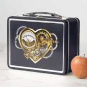 Steampunk Heart met een manometer (In situ)