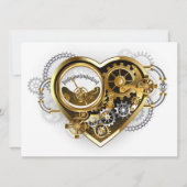 Steampunk Heart met een manometer Aankondiging (Voorkant)