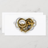 Steampunk Heart met een manometer Aankondiging (Voorkant / Achterkant)
