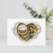 Steampunk Heart met een manometer Aankondiging (Staand voorkant)