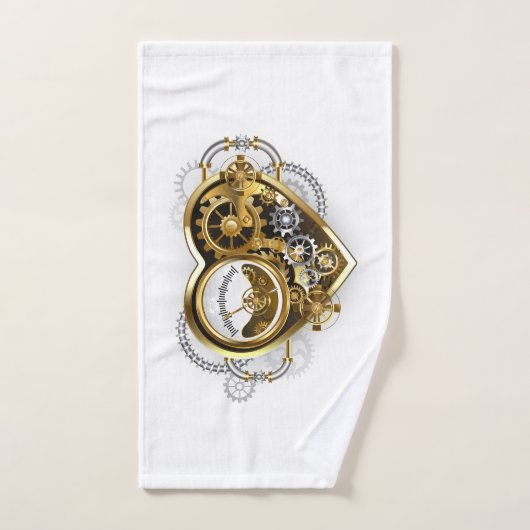 Steampunk Heart met een manometer Bad Handdoek (Handdoek)
