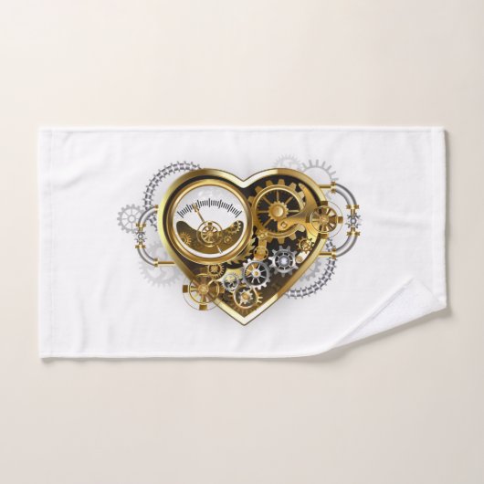 Steampunk Heart met een manometer Bad Handdoek (Handdoek)