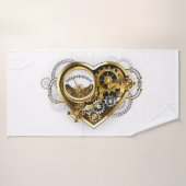 Steampunk Heart met een manometer Badhanddoek (Badhanddoek)