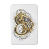 Steampunk Heart met een manometer Badmat (Voorkant Verticaal)