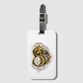 Steampunk Heart met een manometer Bagagelabel (Voorkant (verticaal))