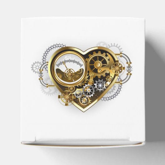 Steampunk Heart met een manometer Bedankdoosjes (Bovenkant)