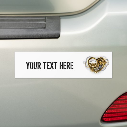Steampunk Heart met een manometer Bumpersticker (Op auto)