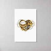 Steampunk Heart met een manometer Canvas Afdruk (Voorkant)
