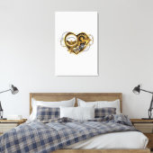 Steampunk Heart met een manometer Canvas Afdruk (Insitu (Slaapkamer))