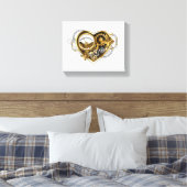Steampunk Heart met een manometer Canvas Afdruk (Insitu (Slaapkamer))