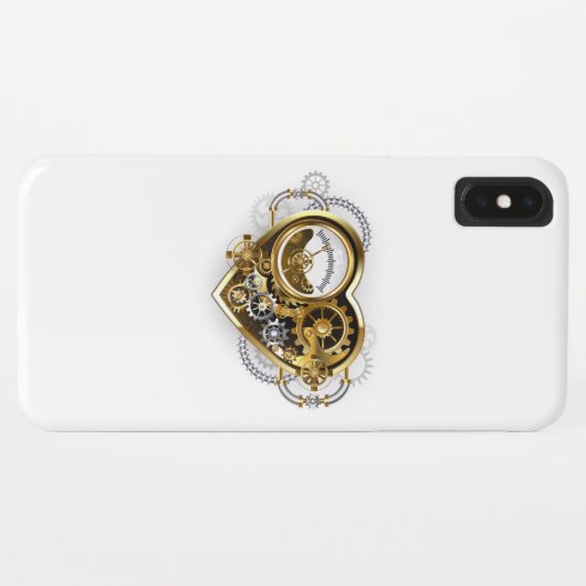 Steampunk Heart met een manometer Case-Mate iPhone Case (Achterkant (horizontaal))