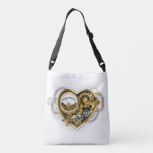 Steampunk Heart met een manometer Crossbody Tas (Achterkant)