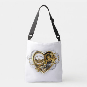 Steampunk Heart met een manometer Crossbody Tas