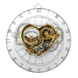 Steampunk Heart met een manometer Dartbord