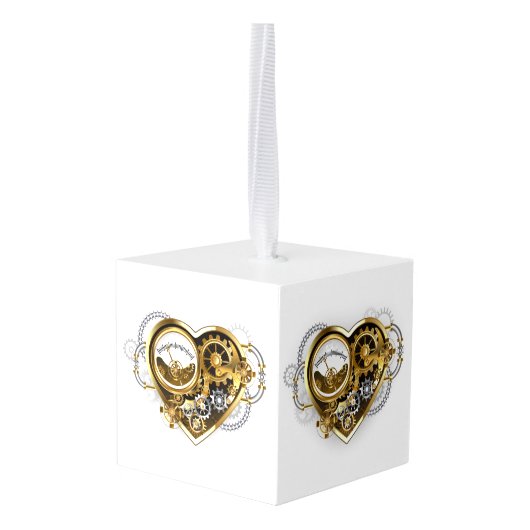 Steampunk Heart met een manometer Decoratie (Achter hoekig)