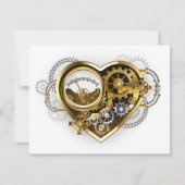 Steampunk Heart met een manometer Feestdagenkaart (Voorkant)