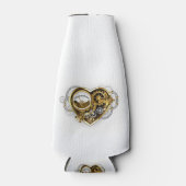 Steampunk Heart met een manometer Flesjeskoeler (Voorkant)