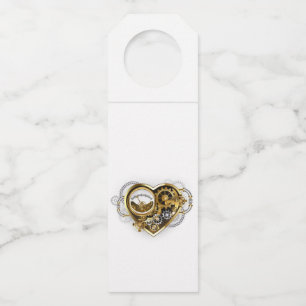 Steampunk Heart met een manometer Flessenhanger
