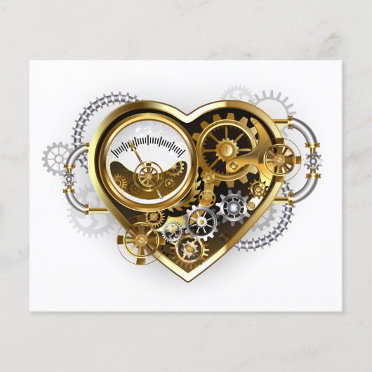 Steampunk Heart met een manometer Flyer (Voorkant)