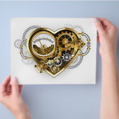 Steampunk Heart met een manometer Flyer (Hand)