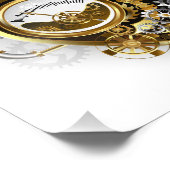 Steampunk Heart met een manometer Foto Afdruk (Hoek)